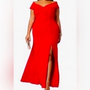 NWT Alexa B nites classic off shoulder evening gown size 14W